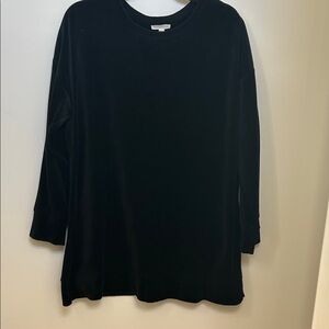 Eileen Fisher Classic Black velvet dress top